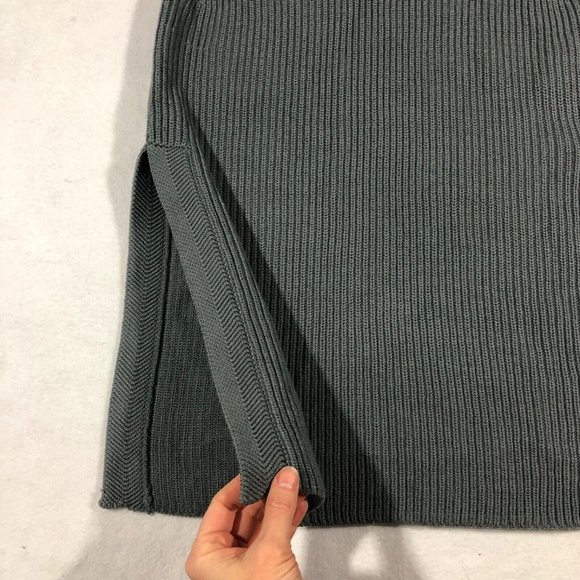 Aritzia Wilfred Womens XS Gray Rib Knit Gray Tank Sweater Top Wool CAM4-3447-46 - Picture 4 of 11